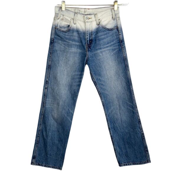 Vintage LEVIS Orange Tab Ombre Bleached High Rise Straight Leg Jeans Size 26 - Picture 4 of 8